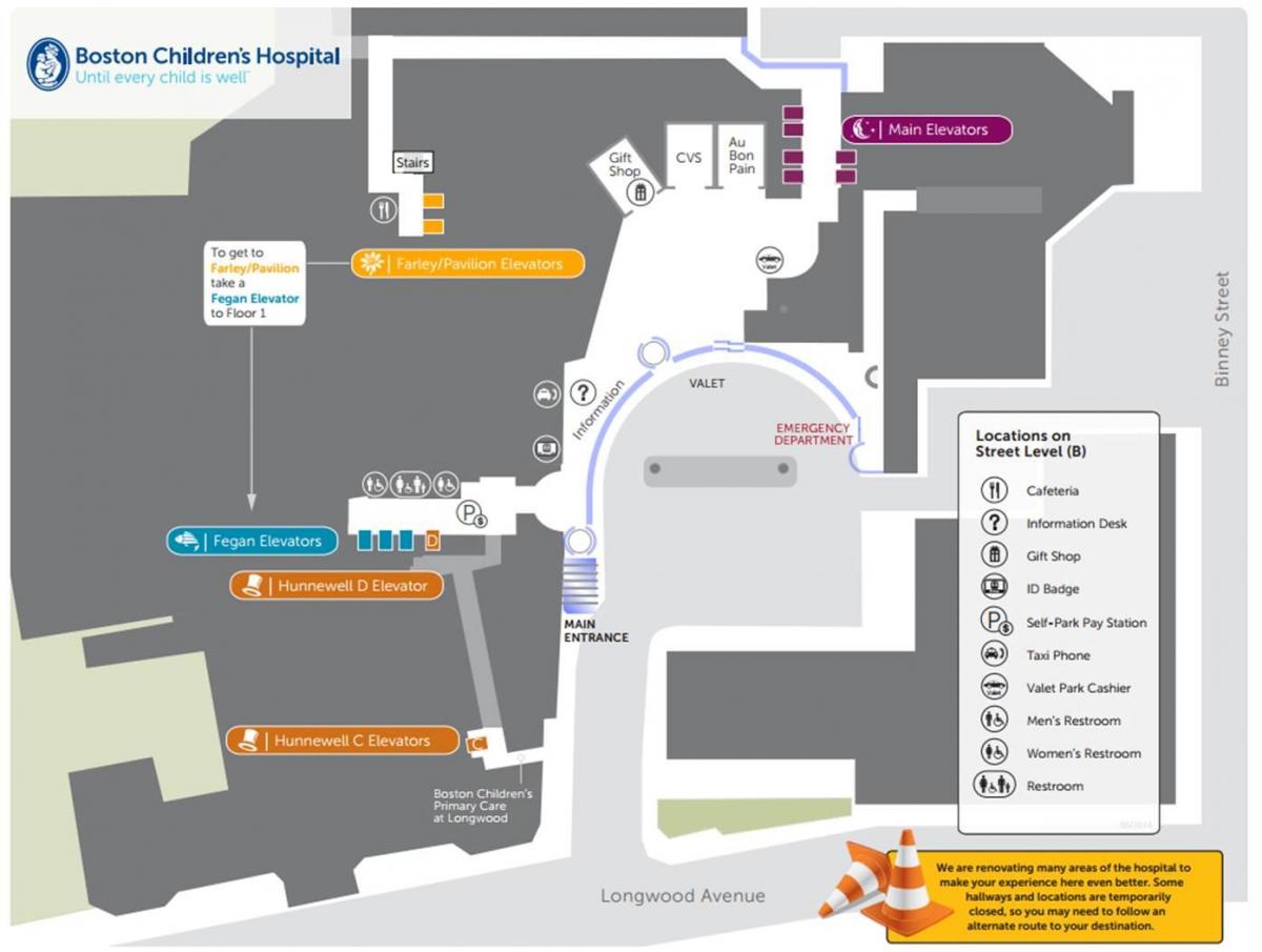 Spitalul de copii din Boston arată hartă