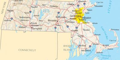 Boston pe o hartă