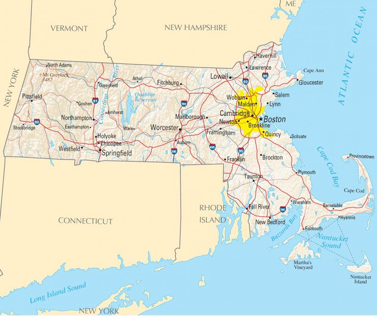 harta din Boston, statele unite ale americii