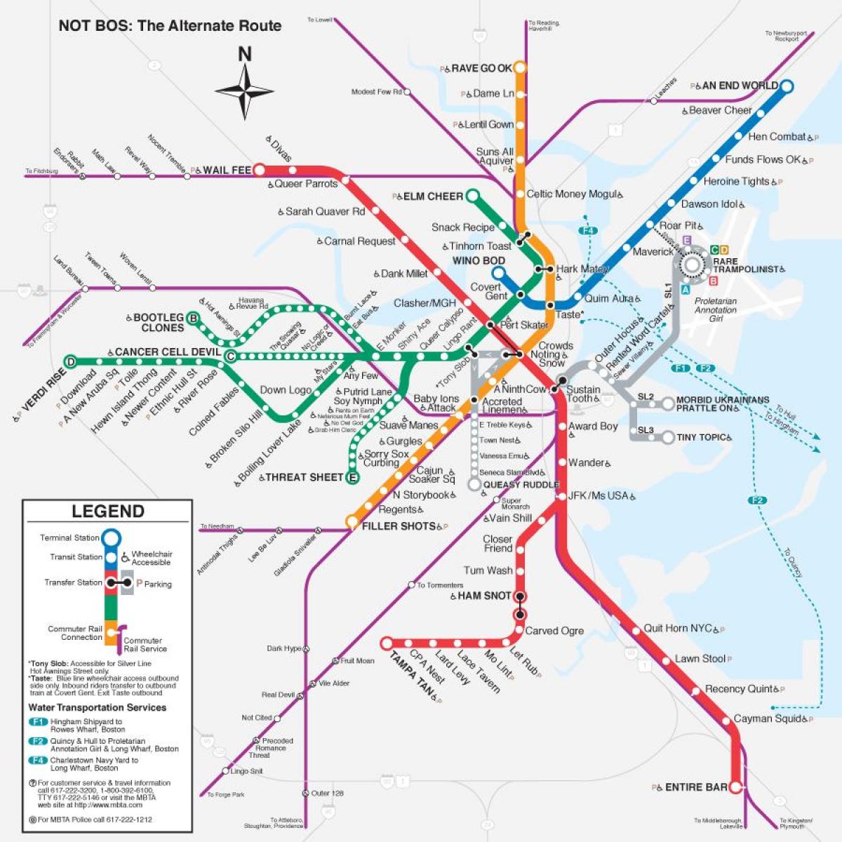MBTA t hartă