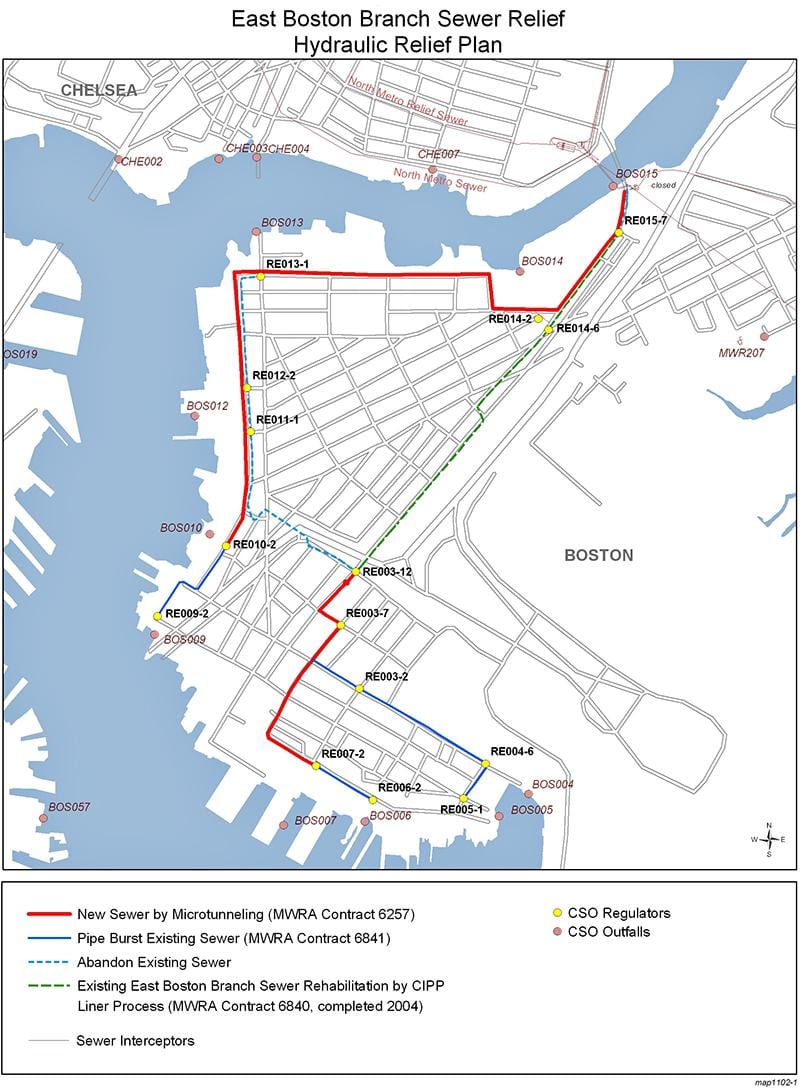 harta easT Boston