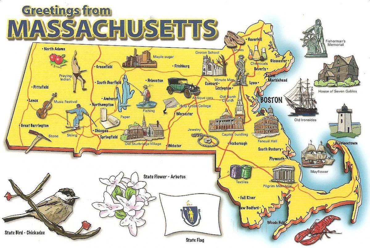 New England statele unite ale americii hartă