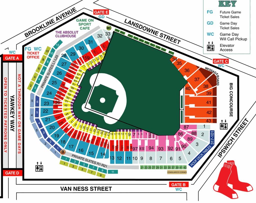 Fenway scaun hartă