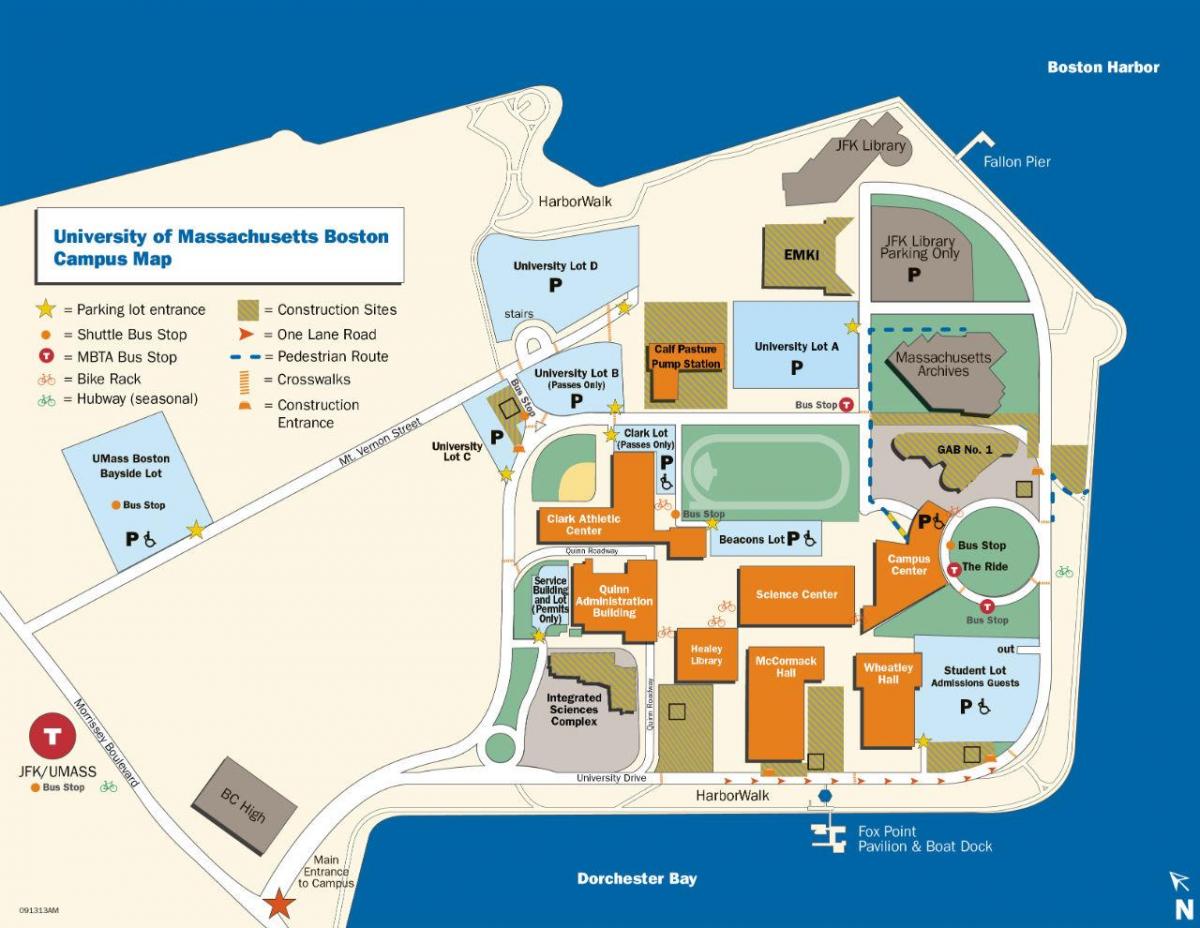umass Boston campus hartă