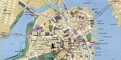 Boston city arată hartă