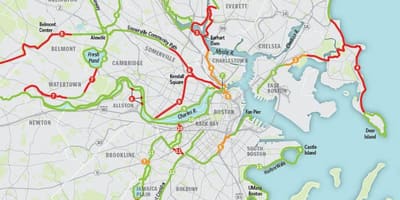 Harta Boston bicicleta