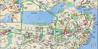 Boston cărucior tours arată hartă