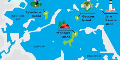 Harta Boston harbor islands