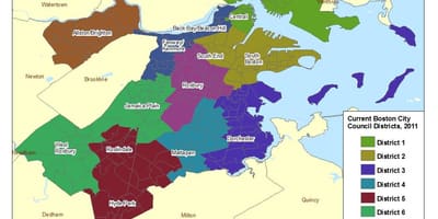 Harta suburbiile din Boston