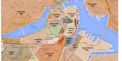 Orașul Boston zonare hartă