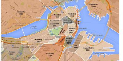 Orașul Boston zonare hartă