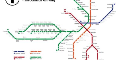 Metrou Boston arată hartă