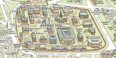 Harta de la universitatea Harvard