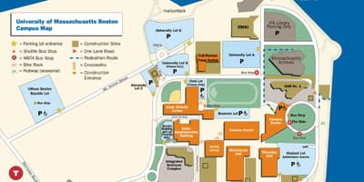 Umass Boston campus hartă