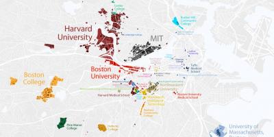 Harta de la universitatea din Boston